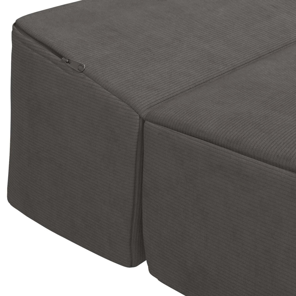 Divano Letto Pieghevole Grigio Scuro 200 x 70 x 15 cm 900013