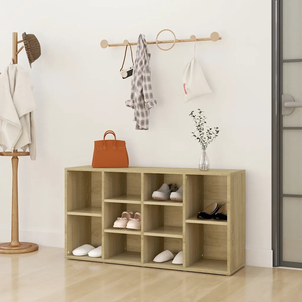 Scarpiera | Mobile per scarpe con Panchina Rovere Sonoma 103x30x55 cm Multistrato