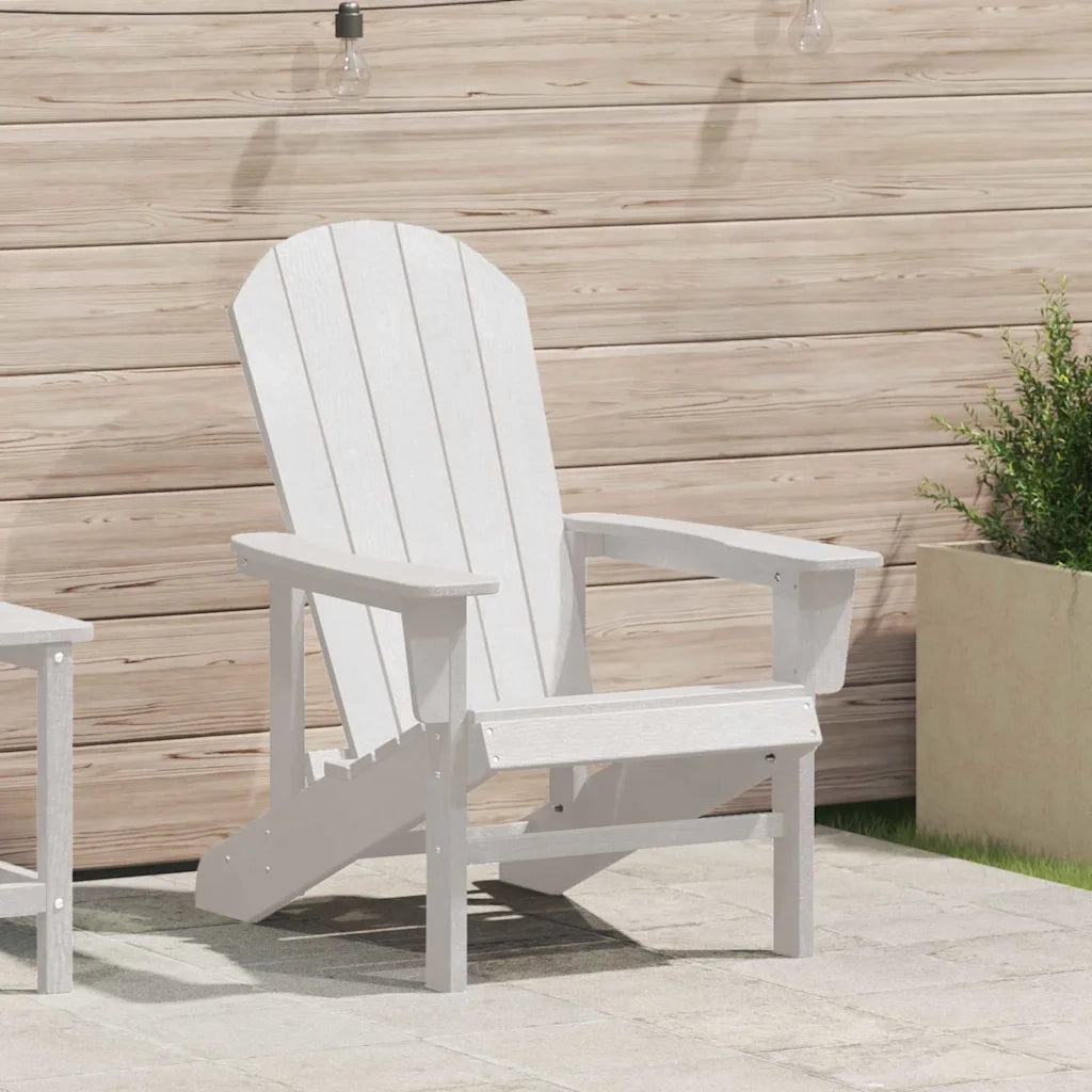 Sedia da Giardino | Sedia Adirondack Bianco 82 x 74 x 92 cm HDPE