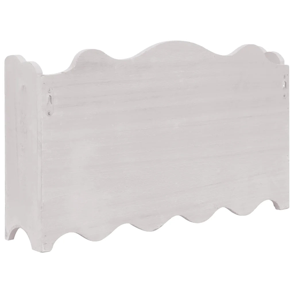 Appendiabiti a Muro Bianco 50x10x30 cm in Legno 284235