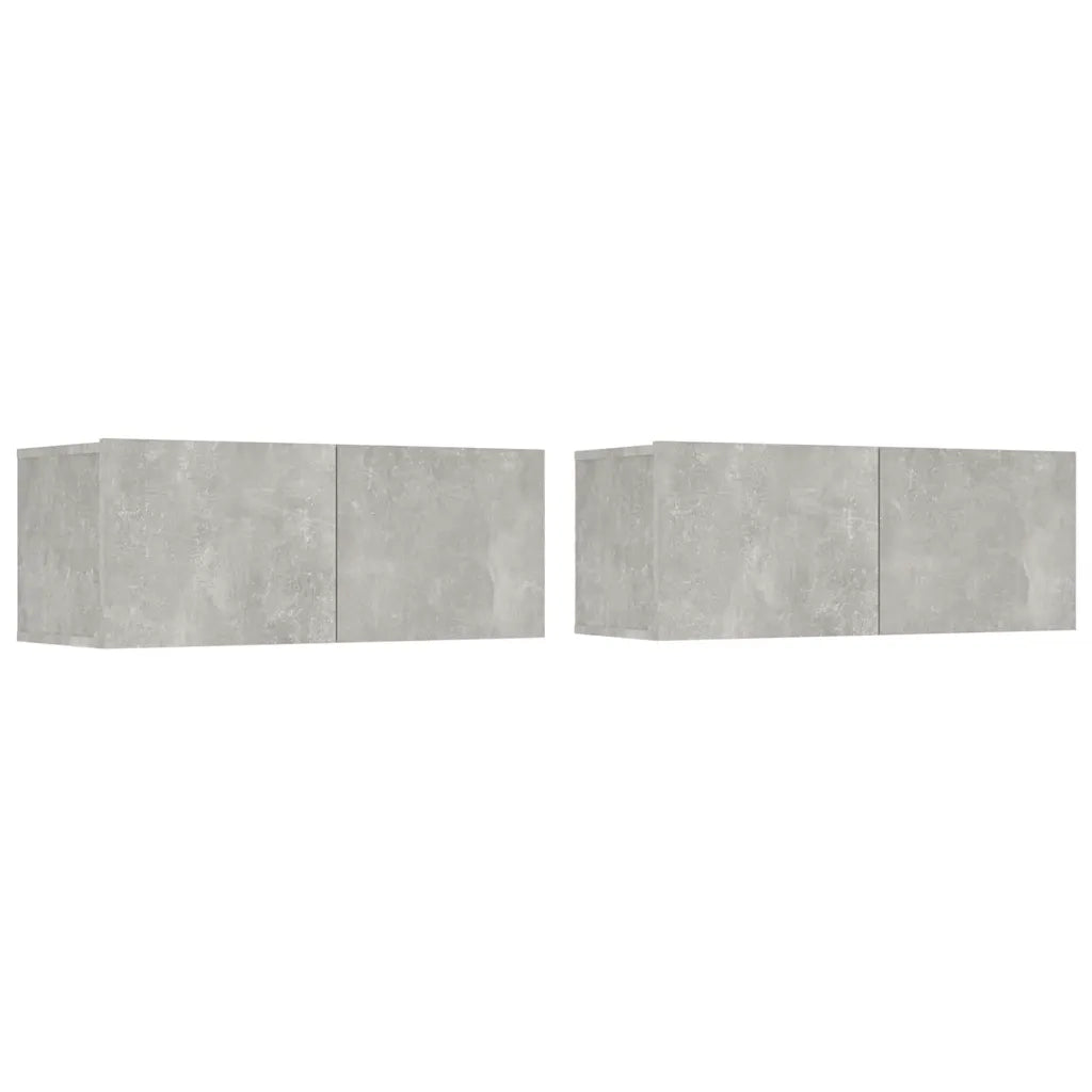 Set di Mobili Porta TV 5 pz-Set di 5 Credenza per TV Grigio Cemento in Legno Multistrato 285877