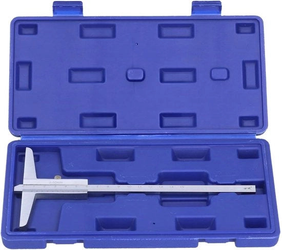 Misuratore di profondità 0-150mm - Alta precisione - Compattabile - Leggero - Adatto per lavorazione metallica - Migliorata efficienza - Strumento di misura