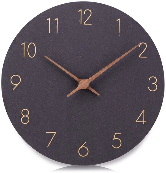 Orologio da Parete senza Suono di Tacco in Legno di MDF Grande Orologio da Cucina Stile Moderne Orologio da Parete Silenzioso Orologio da Parete per la Camera da Bambino Orologio da Parete in Legno Dimensioni 30cm