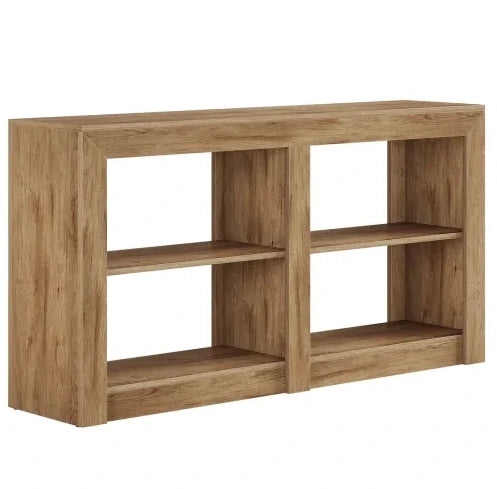Tavolo consolle 150 cm in MDF marrone a 3 ripiani