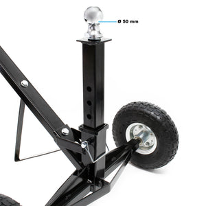 Carrello sposta rimorchio roulotte regolabile in altezza max 270 kg Aiuto di manovra