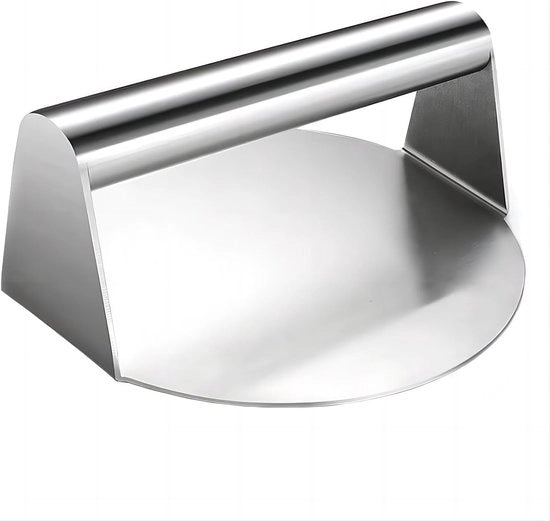 Griglia a Hamburger - Acciaio Inossidabile 304 - Diametro 14cm - Per Piani di Cottura Piani - Distribuzione Uniforme del Calore - Facile da Pulire - Accessorio BBQ