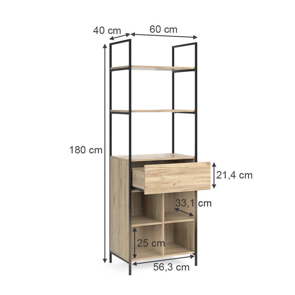 Vicco Armadio Legno 60 x 180 cm con cassetto