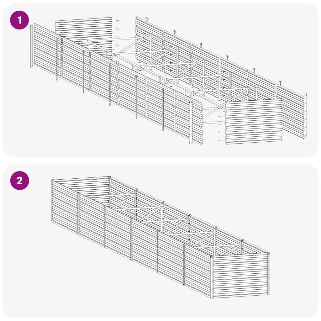 Letto rialzato da giardino Naturale 600 x 80 x 55 cm 8006450