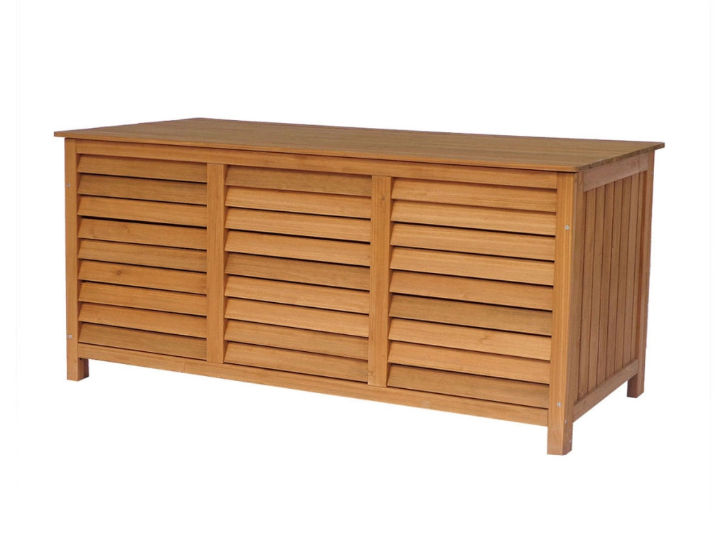 Cassapanca da giardino in legno "Macao" - 130 x 64 x 60 cm - Marrone