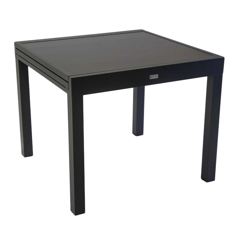 Tavolo alluminio boise allungabile antracite quadro cm 90/180x90h75