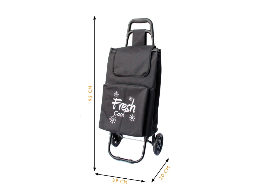 Carrello Spesa Termico Con Ruote Trolley Portaspesa Con Manico Alfredo - Carrello - Nero