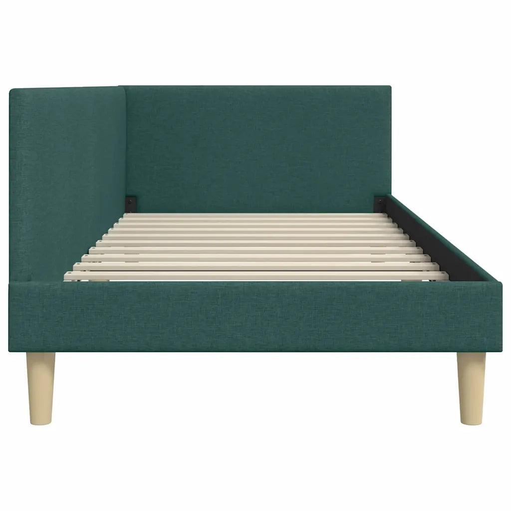 Cornice del letto ad angolo Verde Scuro 100 cm x 200 cm 42016201