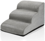 Trappola per cani 3 gradini - Trappola per cani - Trappola per cani per cani - Scale per cani - Sbarre per cani - Materiale: schiuma - Colore: grigio