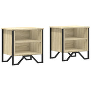 Set di 2 Comodini | Armadio da Notte | Mobiletto da notte Rovere Sonoma 40x30x40 cm in Truciolato