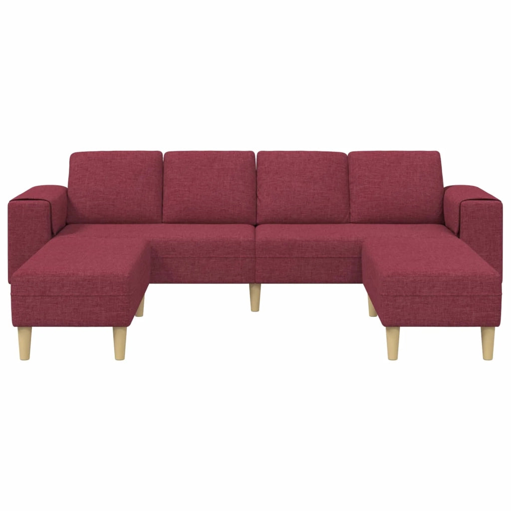 Divano per Soggiorno 3 pcs Rosso Vino 250 x 188 x 76 cm 3335115