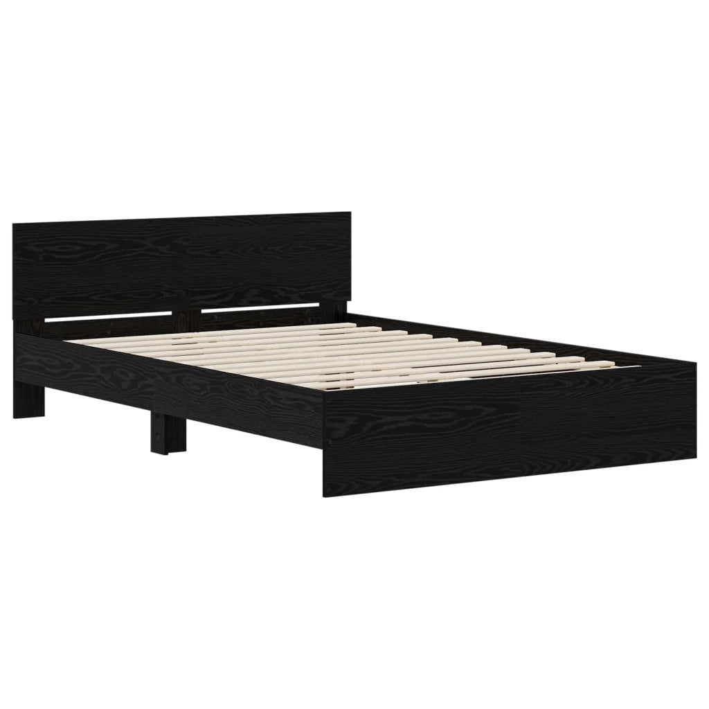 Struttura letto con testata Rovere Nero 160 x 200 cm 3445773
