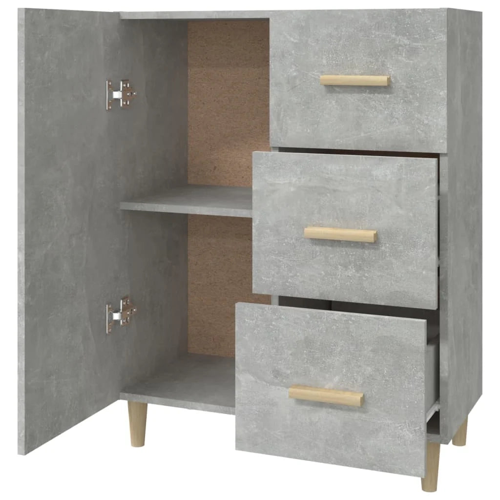 Buffet credenza cassettiera armadio mobile contenitore organizer per cucina soggiorno salotto 69,5 x 34 x 90 cm legno ingegnerizzato grigio 02_0032041