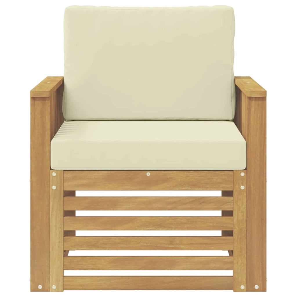 Set di divani da esterno Poliestere Bianco 3439092