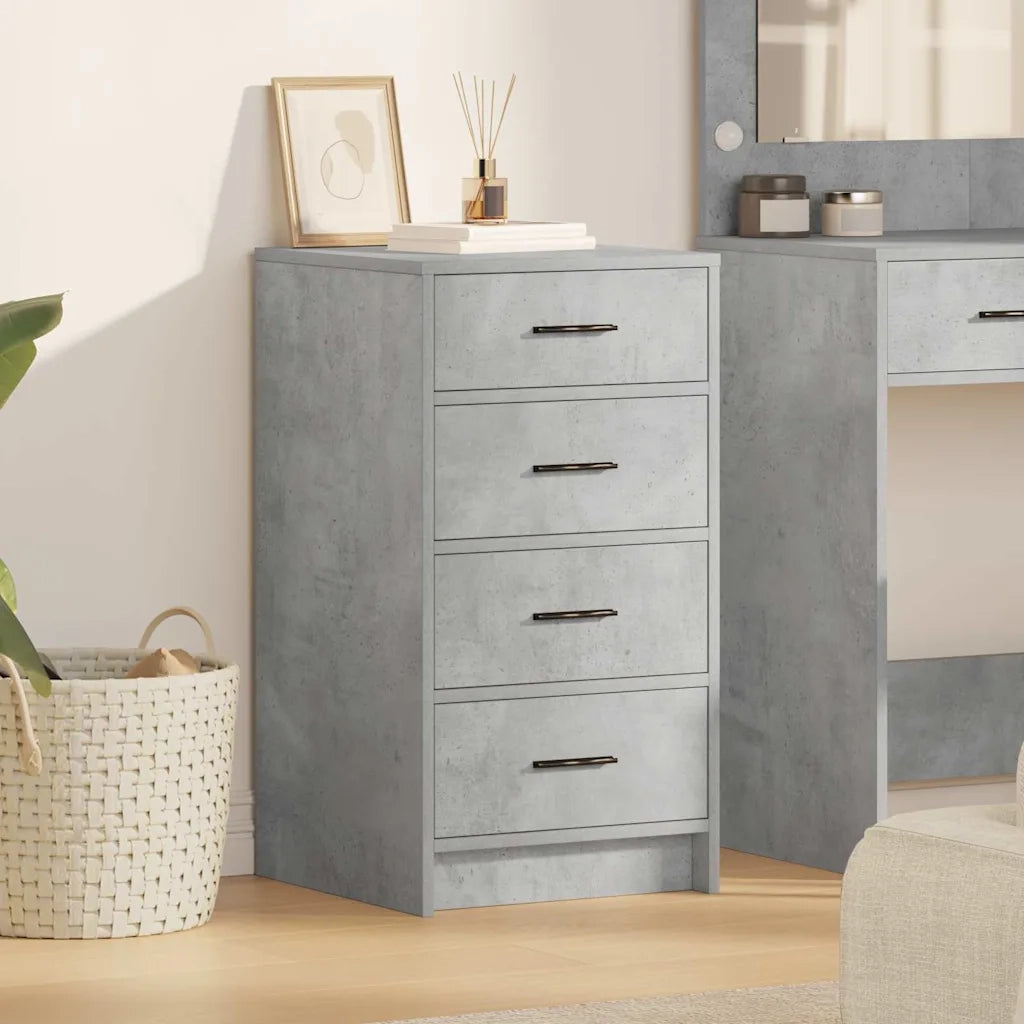 Credenza-Buffet-Armadio da cucina Grigio cemento 40 x 41 x 75 cm Legno multistrato