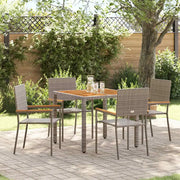 Set da Pranzo per Giardino 5 pcs Grigio polyrattan 3365405