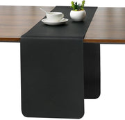 Tavolo da Esterno in Pelle, Doppia Faccia, Impermeabile, Antiscivolo, Utilizzabile come Decorazione, 30 x 240 cm (Nero)