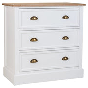 Cassettiera in legno bianco 80x40x80h