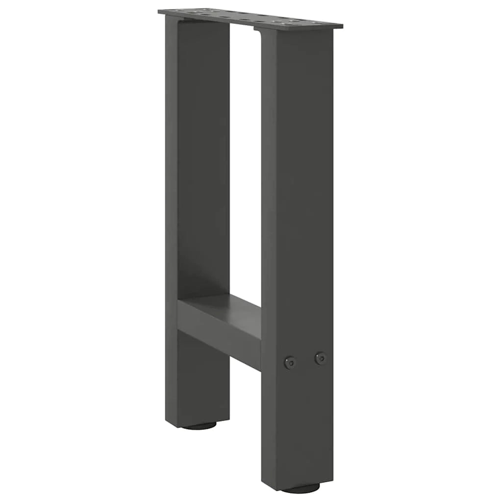 Set di 2 gambe quadrate per tavolino da caffè 38 x 43 cm con piedini regolabili design moderno in acciaio antracite 02_0057518