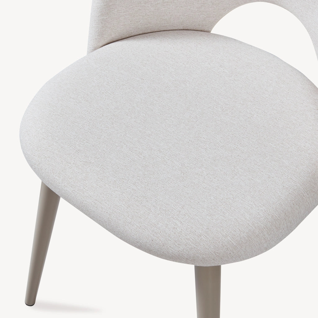 Set Karijoki di 2 Sedie Imbottite da Sala Pranzo Rivestimento in Tessuto - Beige [en.casa]