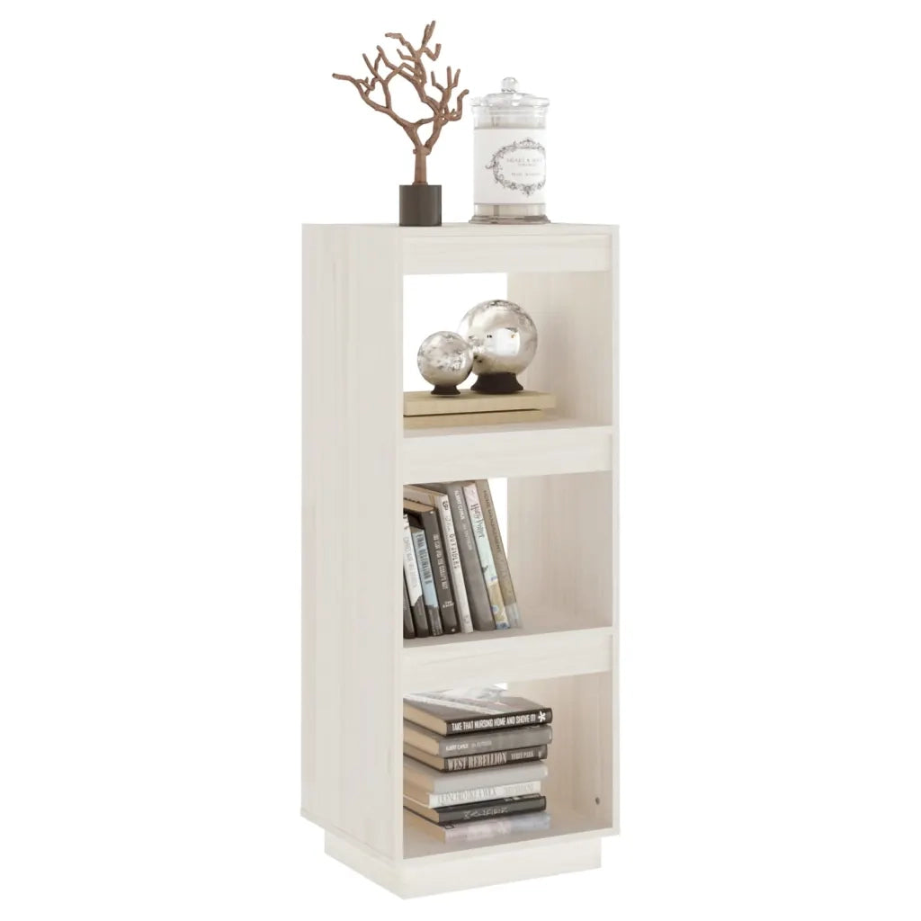 Libreria/Divisorio Bianco 40x35x103cm in Legno Massello di Pino 810845