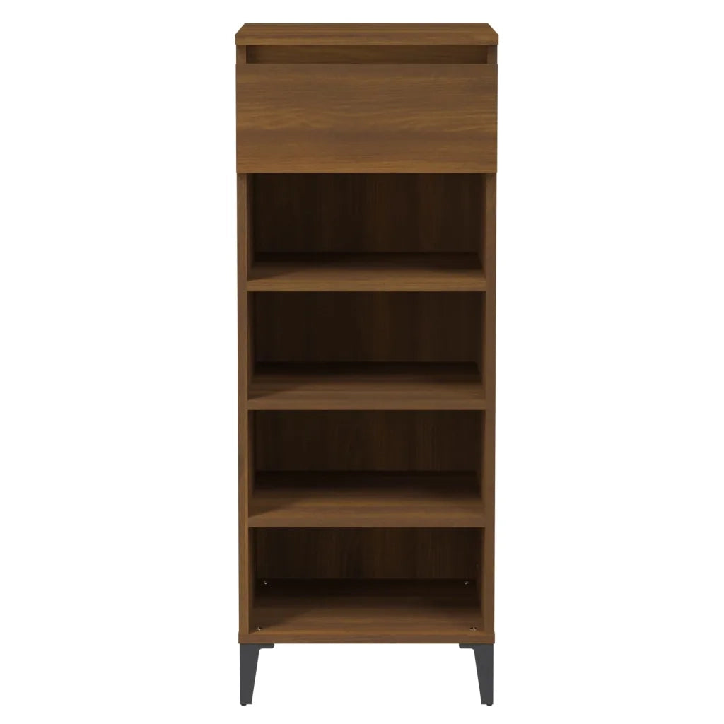 Scarpiera | Mobile per scarpe Rovere Marrone 40x36x105 cm in Legno Multistrato