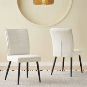 SEDIA Set da 2 pezzi 74x46x60 cm Bianco crema in ciniglia e metallo