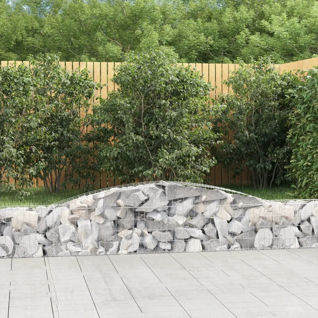 Cesti Gabbioni ad Arco 7 pz 400x30x40/60 cm Ferro Zincatocod mxl 100157