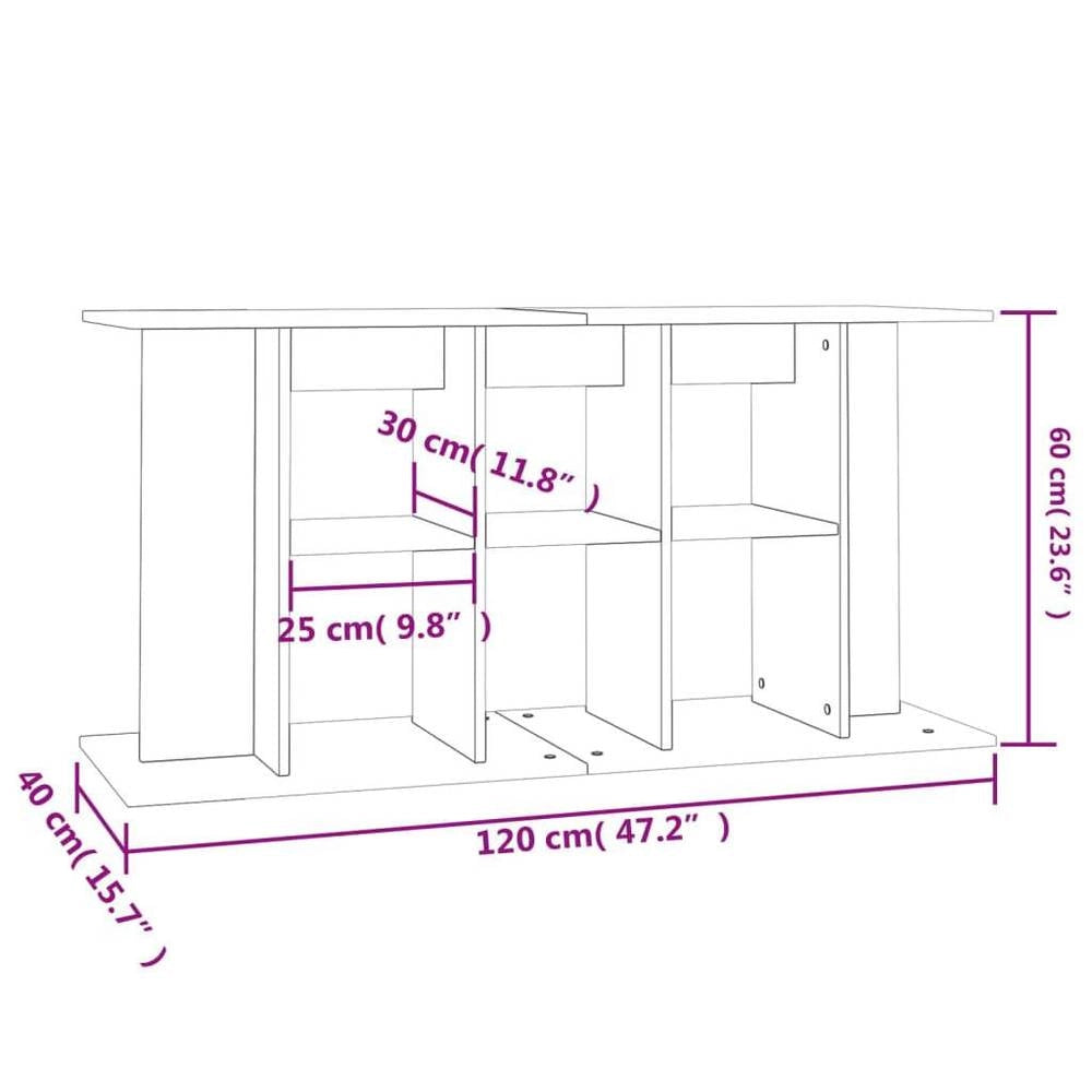 Aquarium Stand White 120x40x60 Cm Wood Composite