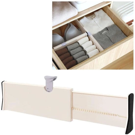 Verdicatori di Carica Flessibili, Organizzatori di Carica di Plastica per Comparti di Dressoier, Comparti di Armadio Bagno, Comparti di Armadio Camera da Letto, Comparti di Armadio Ufficio 27,5-44 cm, 10 cm Altezza