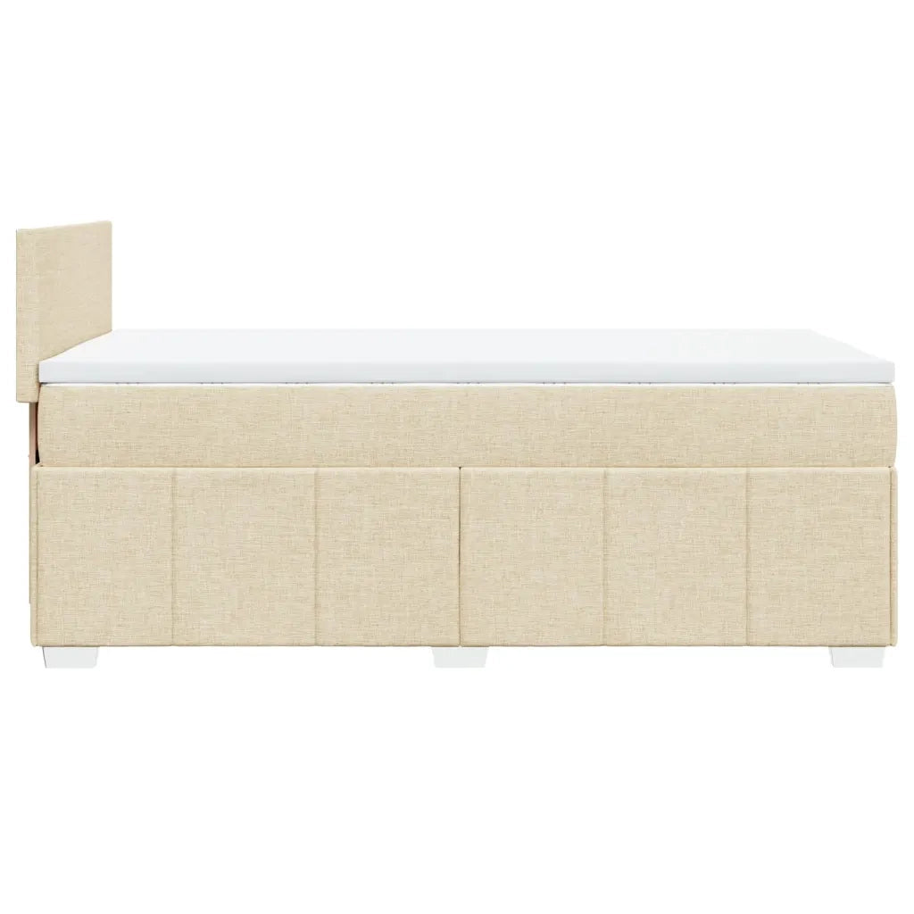 Giroletto a Molle con Materasso Crema 90x190 cm in Tessuto 3289221