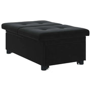 Divano letto | Sof¨¤ letto | Letto singolo Nero 194 x 67 x 82 cm Velluto