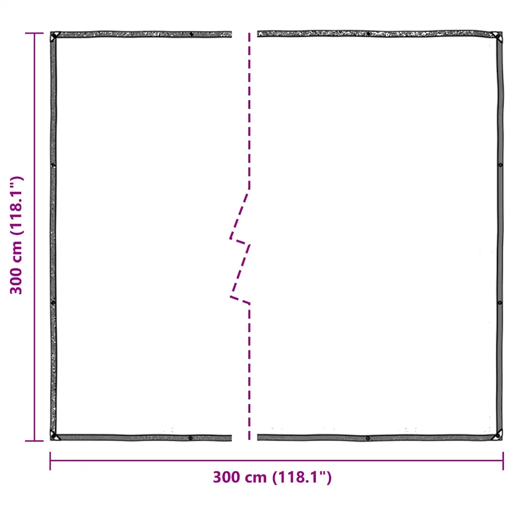 Telone trasparente con occhielli 3x3 m in polietilene
