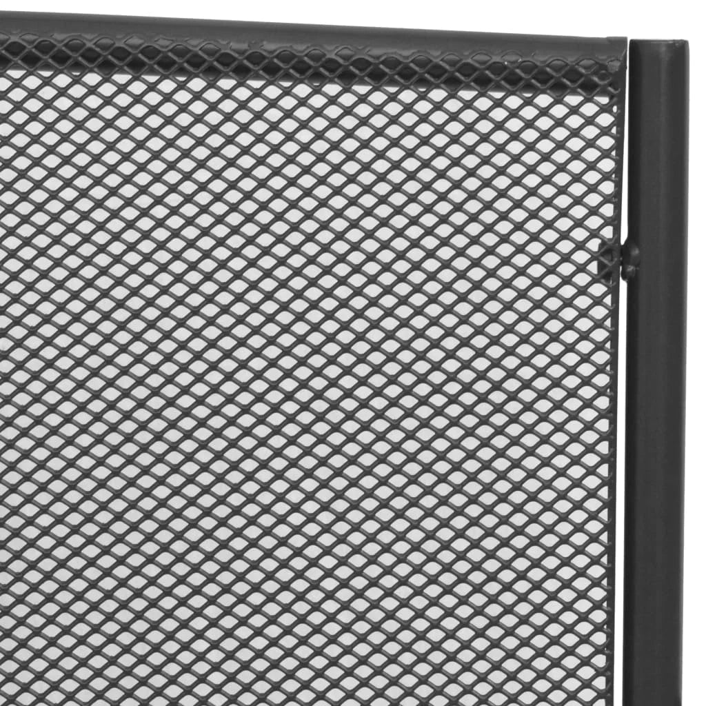 Panca da giardino mobili da esterno terrazza 108 x 60 x 88 cm acciaio e rete antracite 02_0011151