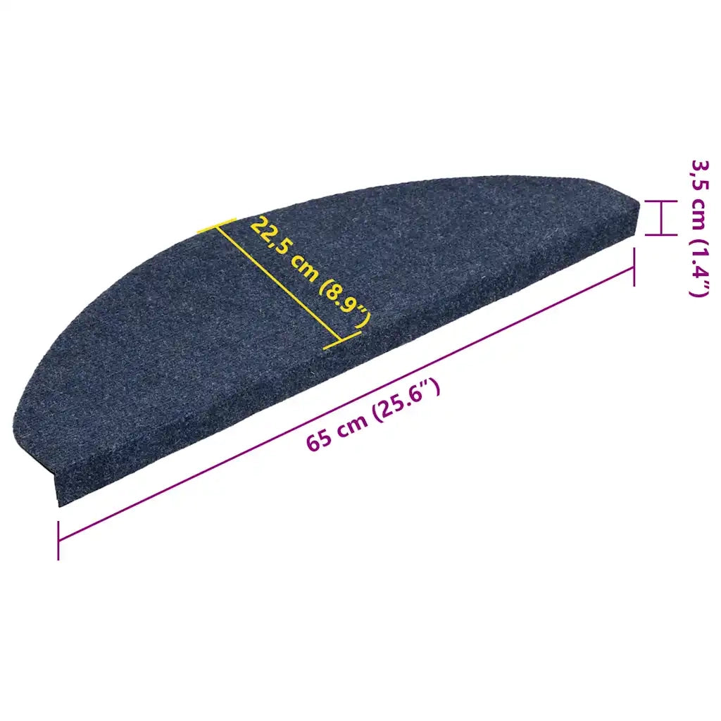 Tappetini Autoadesivi per Scale 30 pz Blu 65x22,5x3,5 cm