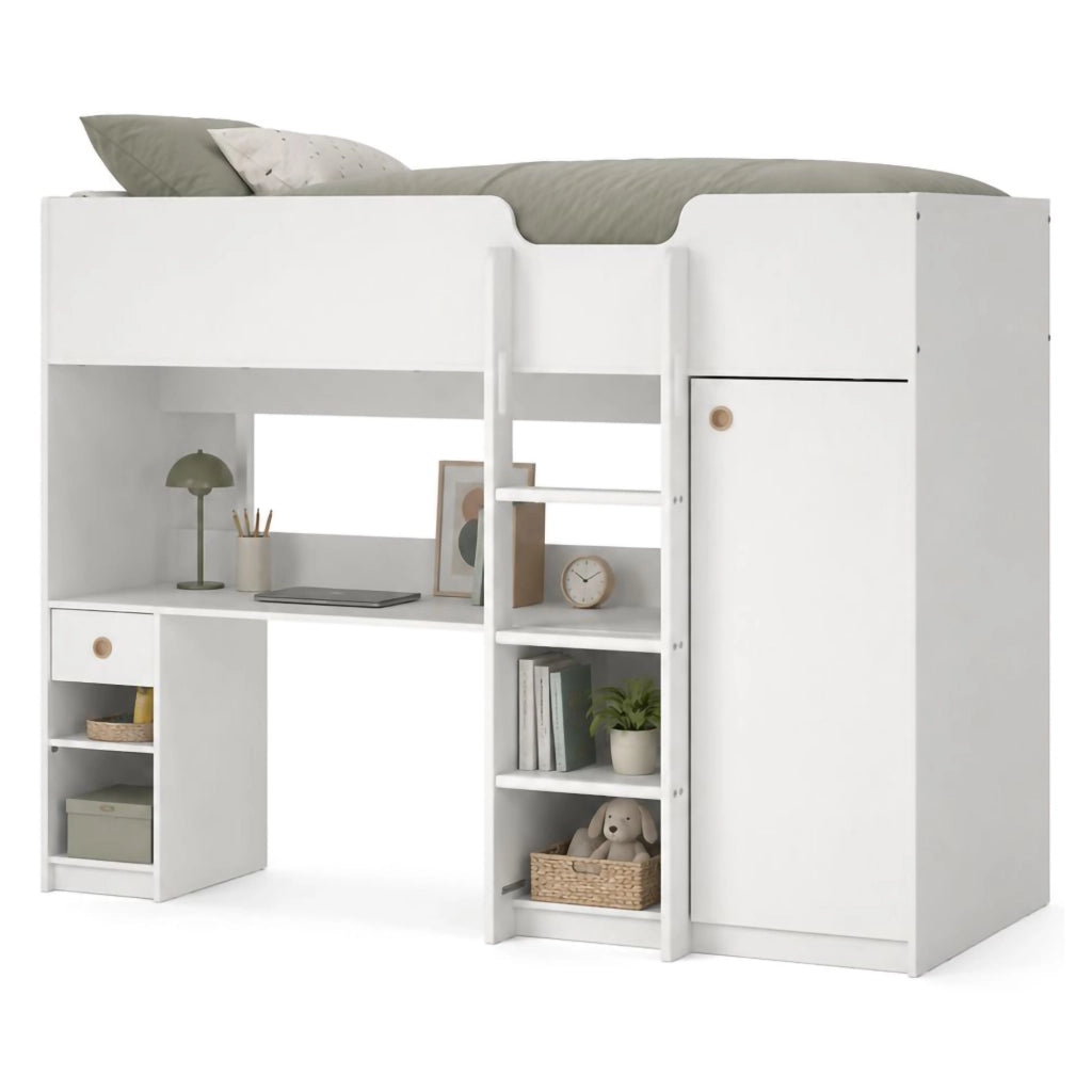 Laliso, Composizione Camera da Letto un Cassetto, 203x104x150h cm Bianco