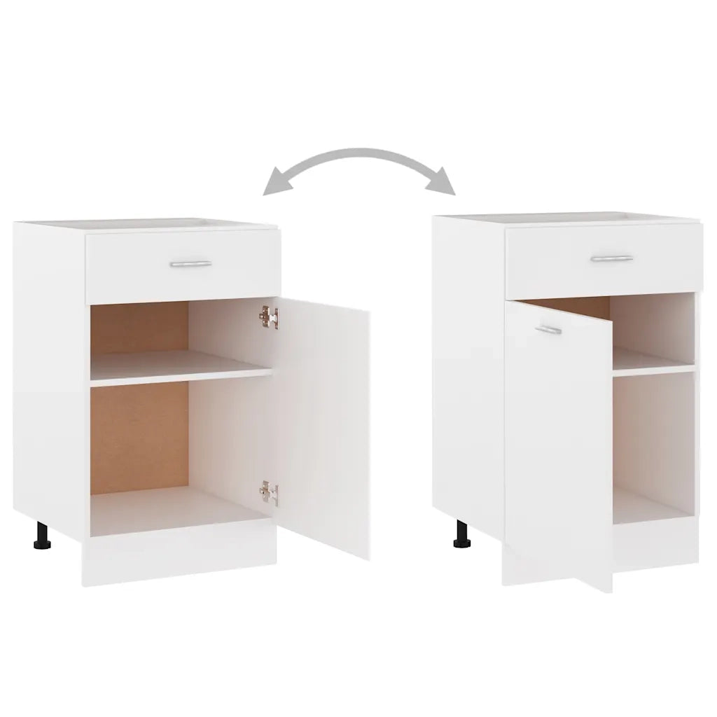 Pensile da cucina | Armadio con Cassetto ¡°Lyon¡± Bianco 50x46x81,5 cm