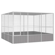 Gabbia per uccelli 302,5 x 324,5 x 211,5 cm acciaio zincato grigio 02_0041708