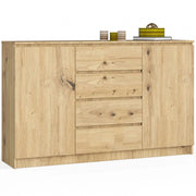 Cassettiera AKORD K160 Quercia Artisan 160 cm 2 ante 4 cassetti 160x40x99 cm