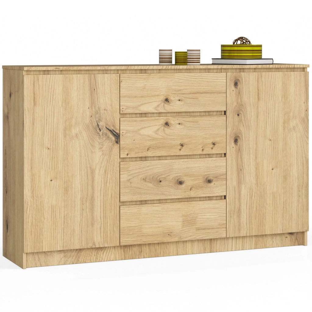 Cassettiera AKORD K160 Quercia Artisan 160 cm 2 ante 4 cassetti 160x40x99 cm