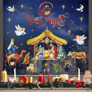 Decorazione per finestra stile presepe con Gesù doppia faccia per vetro decorazione per finestre per Natale stile presepe decorazione per finestre doppia faccia per vetro decorazione per finestre per Natale