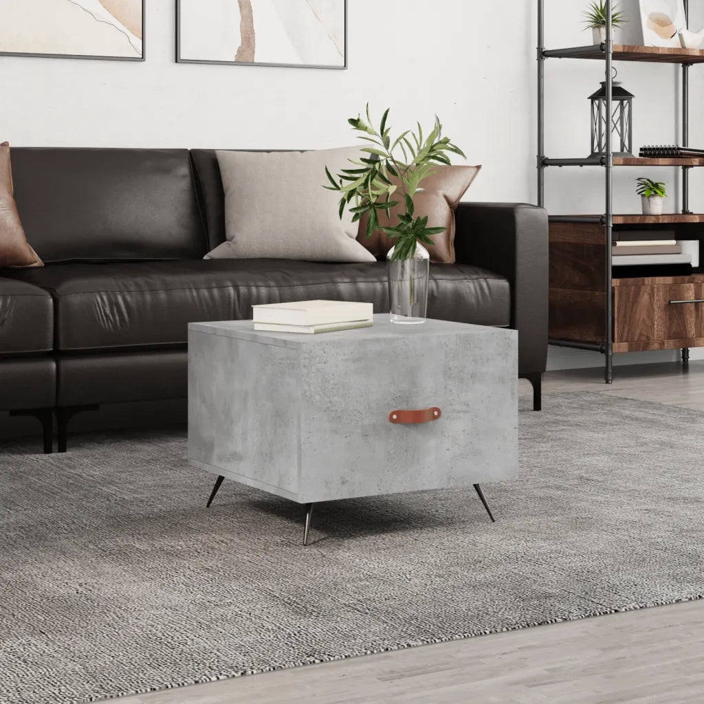 Tavolino salotto | Tavolino da caff¨¨ | Tavolino da Soggiorno Grigio Cemento 50x50x40 cm Legno Multistrato