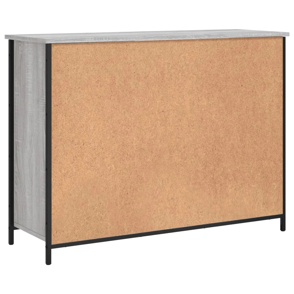 Credenza cassettiera mobile contenitore organizer cucina soggiorno salotto sonoma 100 x 35 x 75 cm legno ingegnerizzato grigio 02_0036249