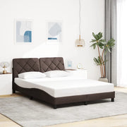 Giroletto senza Materasso-Struttura Letto Marrone Scuro 120x200 cm Tessuto 339439