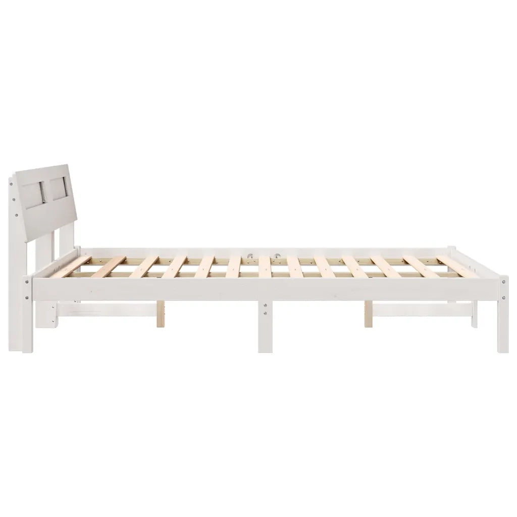 vidaXL Struttura del letto Bianco 140 x 190 cm Legno di pino massello