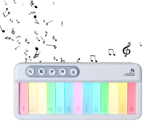 Pianoforte per bambini con suoni e luci multicolori